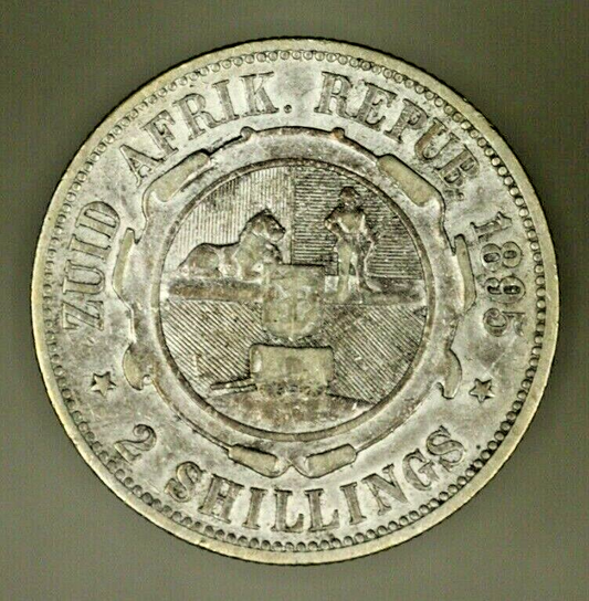 South Africa Silver 2 Shilings  1895  VF   A854