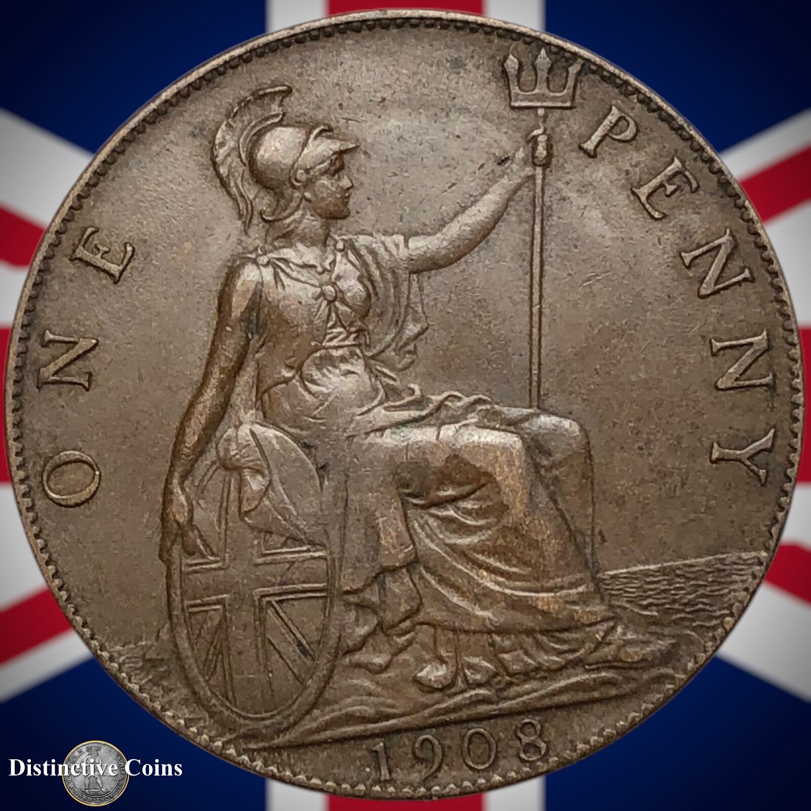 Great Britain 1908 Penny 1d GB6697