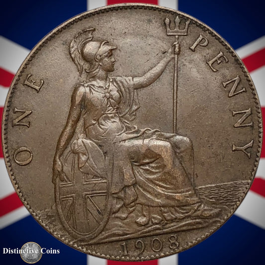 Great Britain 1908 Penny 1d GB6697
