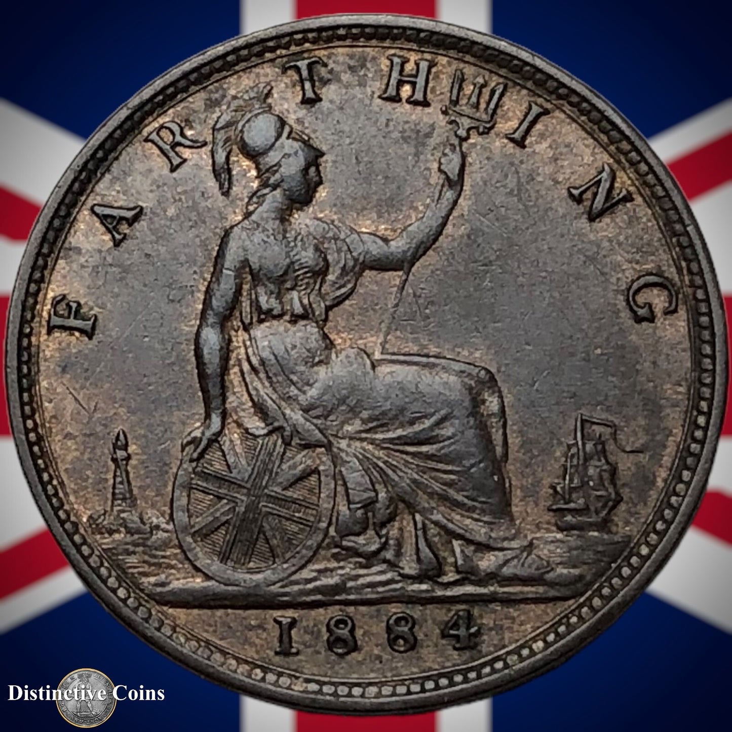Great Britain 1884 Farthing 1/4d GB4116