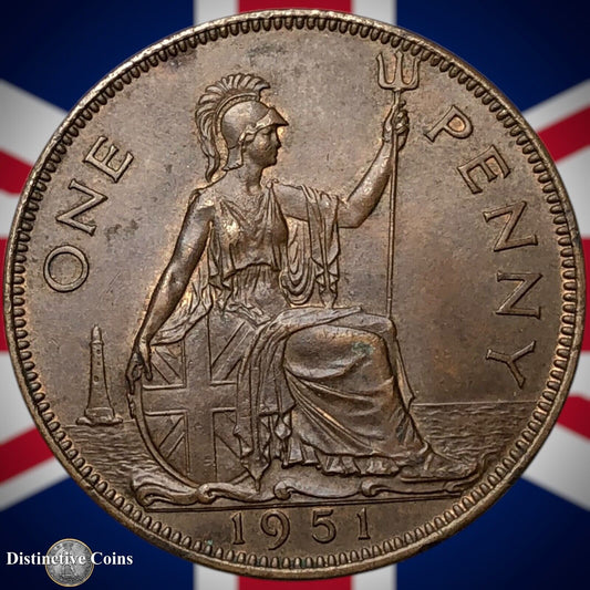 Great Britain 1951 Penny 1d GB7330
