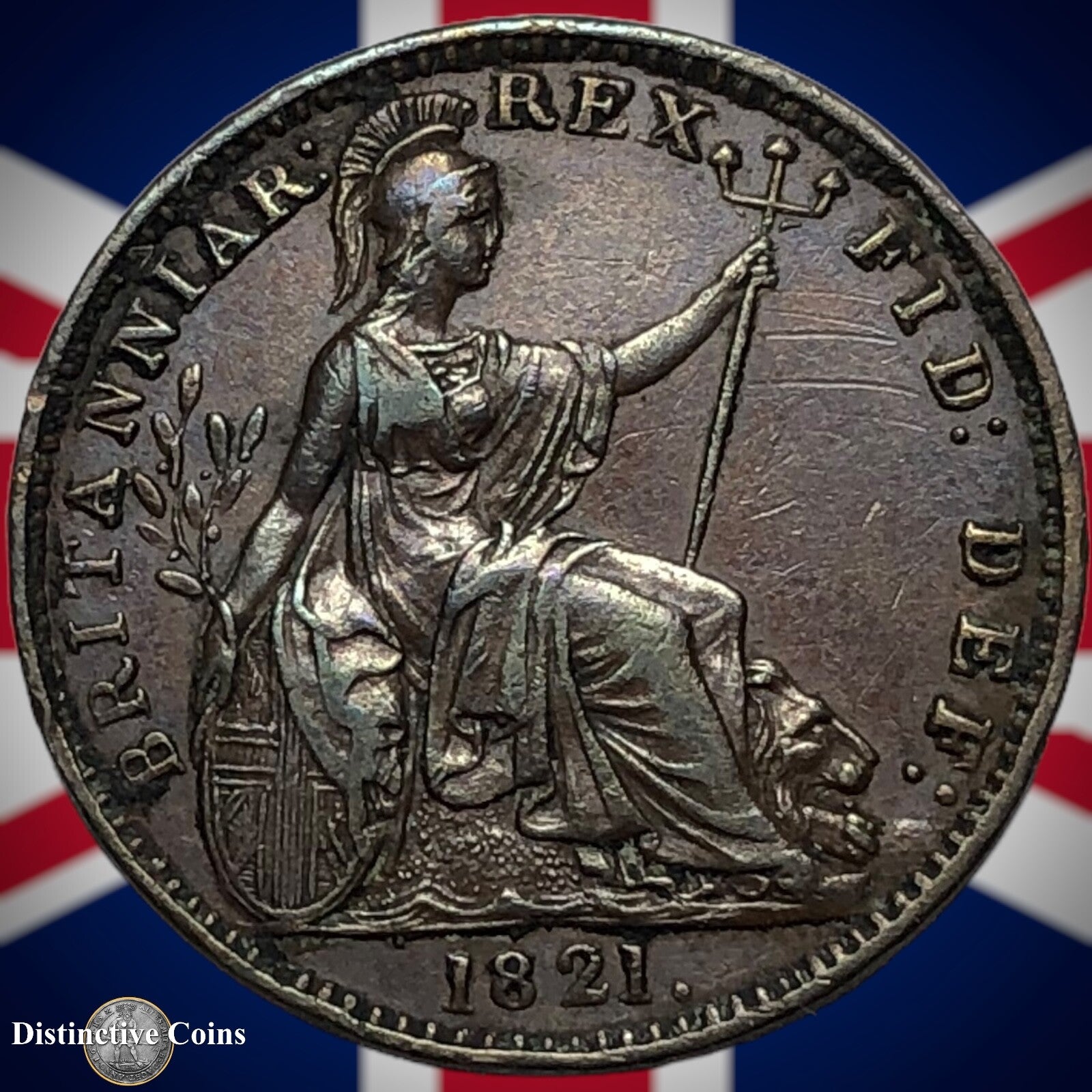 Great Britain 1821 Farthing 1/4d GB3235