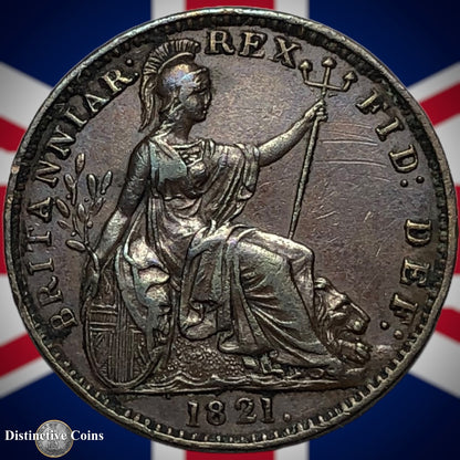 Great Britain 1821 Farthing 1/4d GB3235