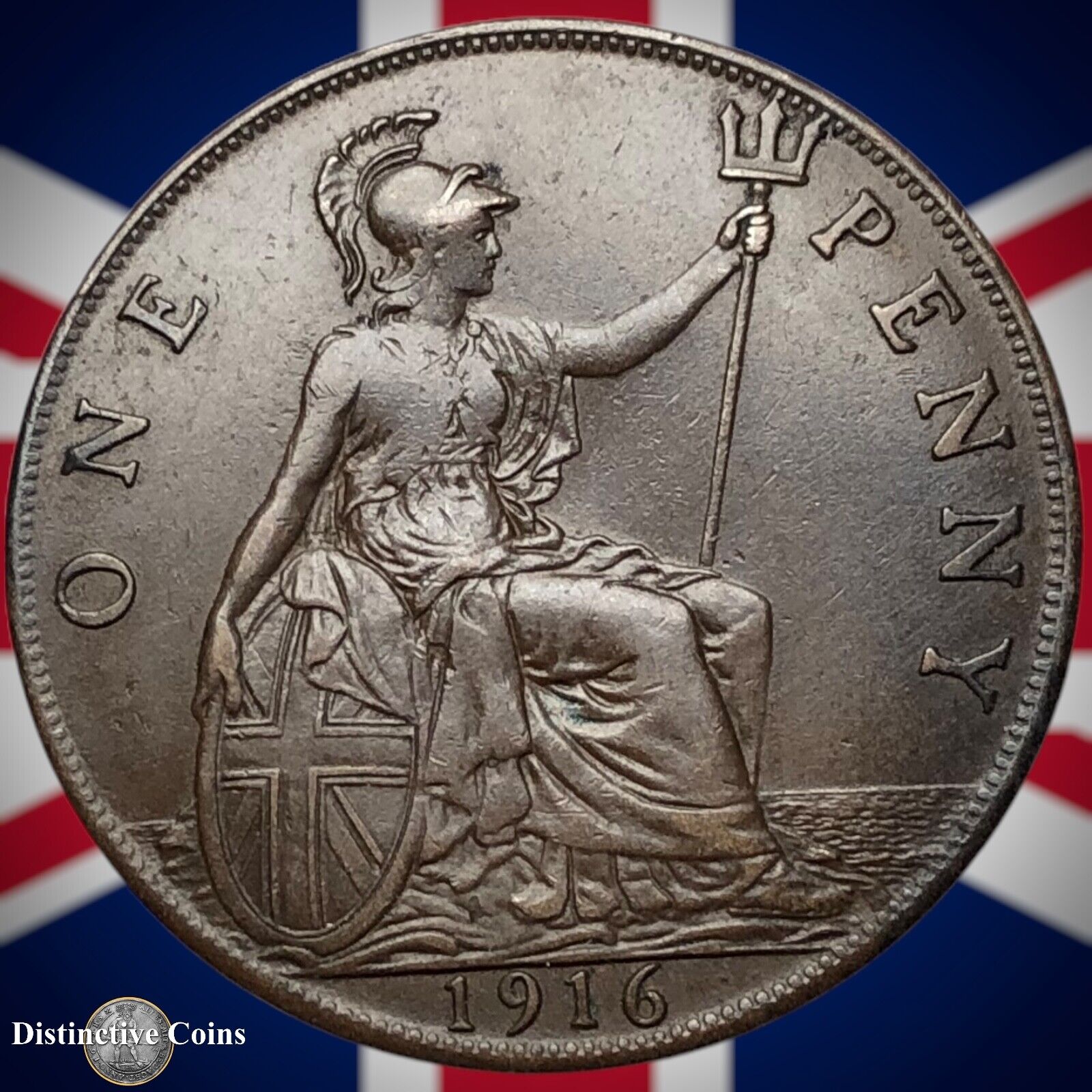 Great Britain 1916 Penny 1d GB6831