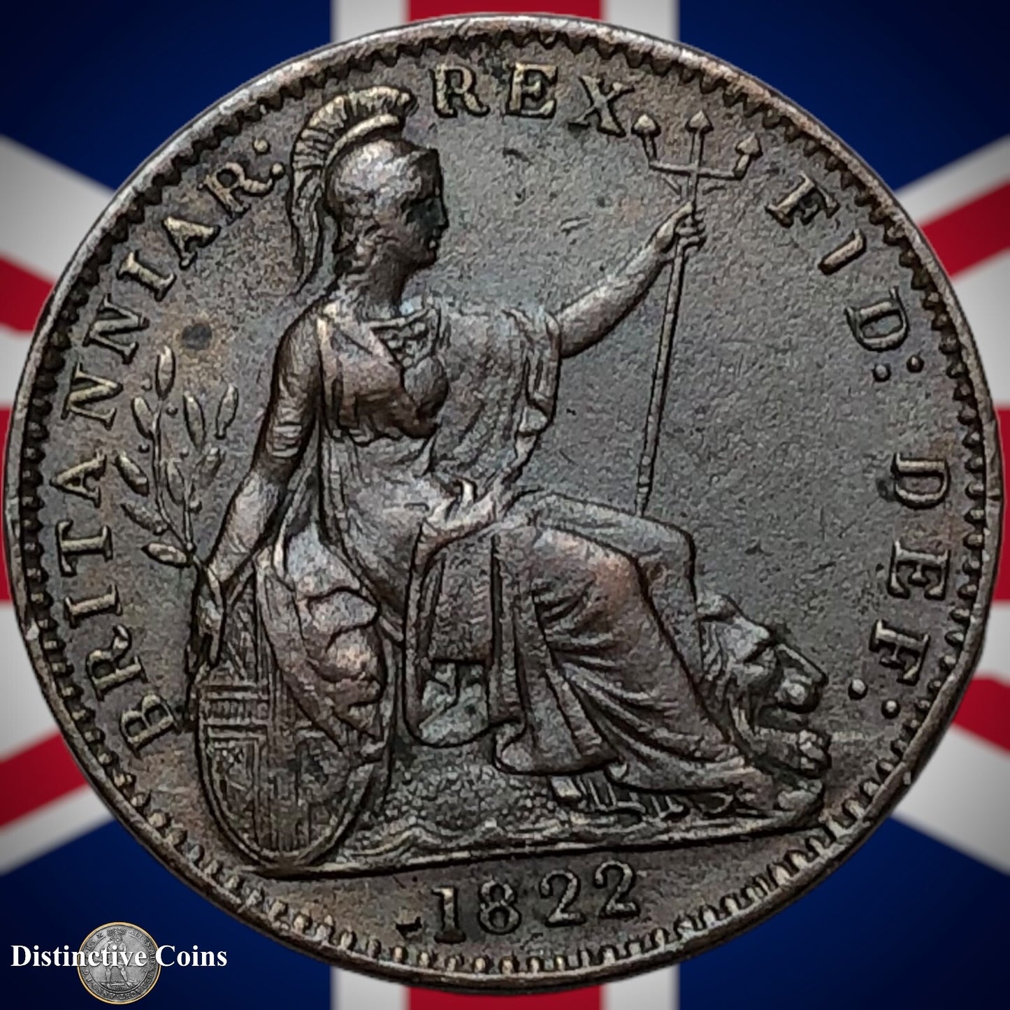 Great Britain 1822 Farthing 1/4d GB3253