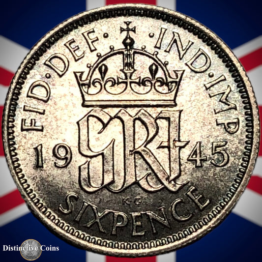 Great Britain 1945 Six Pence GB1764