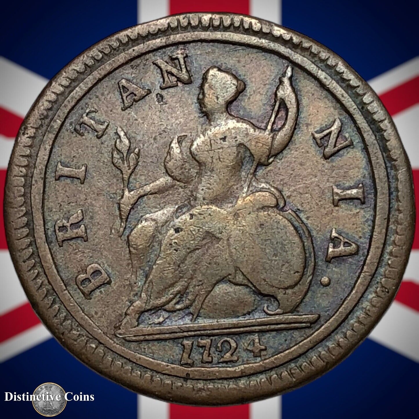 Great Britain 1724 Half Penny 1/2d GB5032