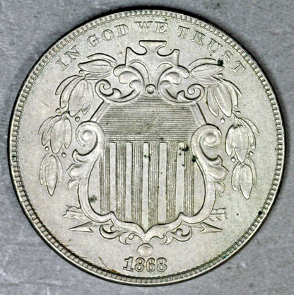US 1868 Shield Nickel  A3320