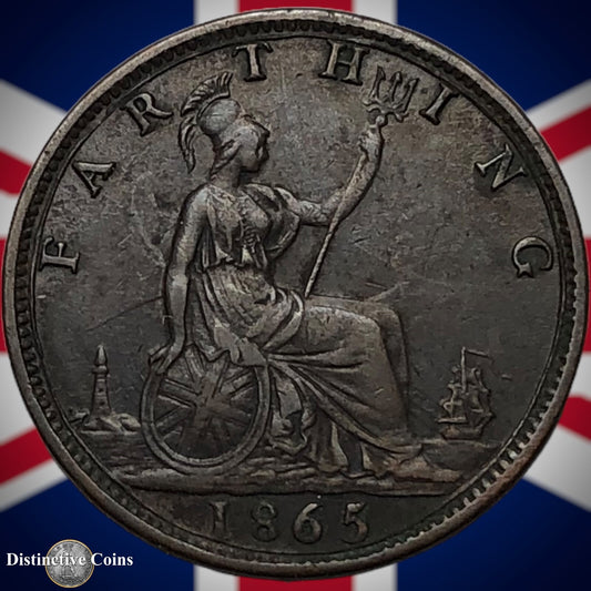 Great Britain 1865 Farthing 1/4d GB3534