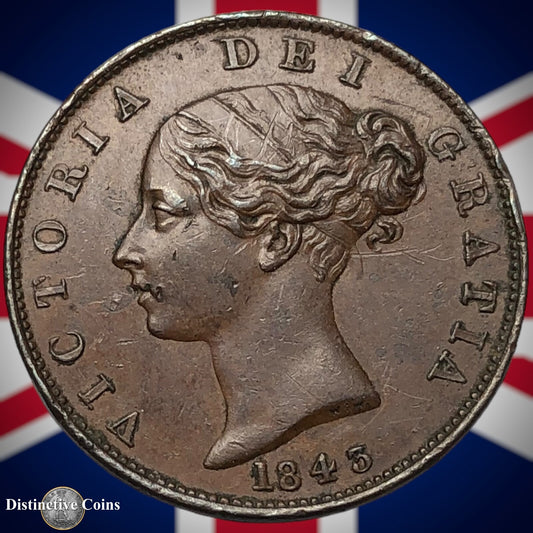 Great Britain 1843 Half Penny 1/2d GB5237