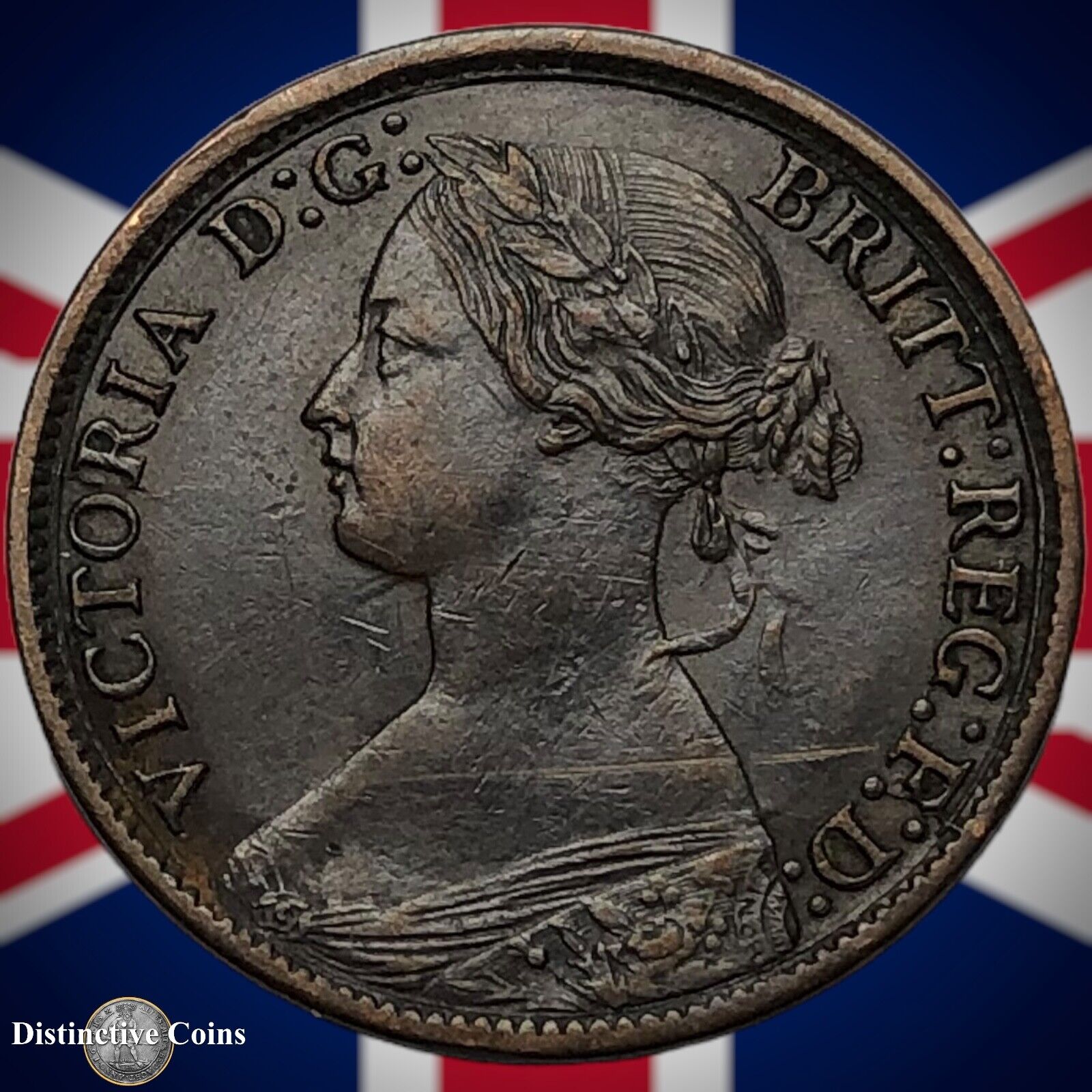 Great Britain 1865 Farthing 1/4d GB3527