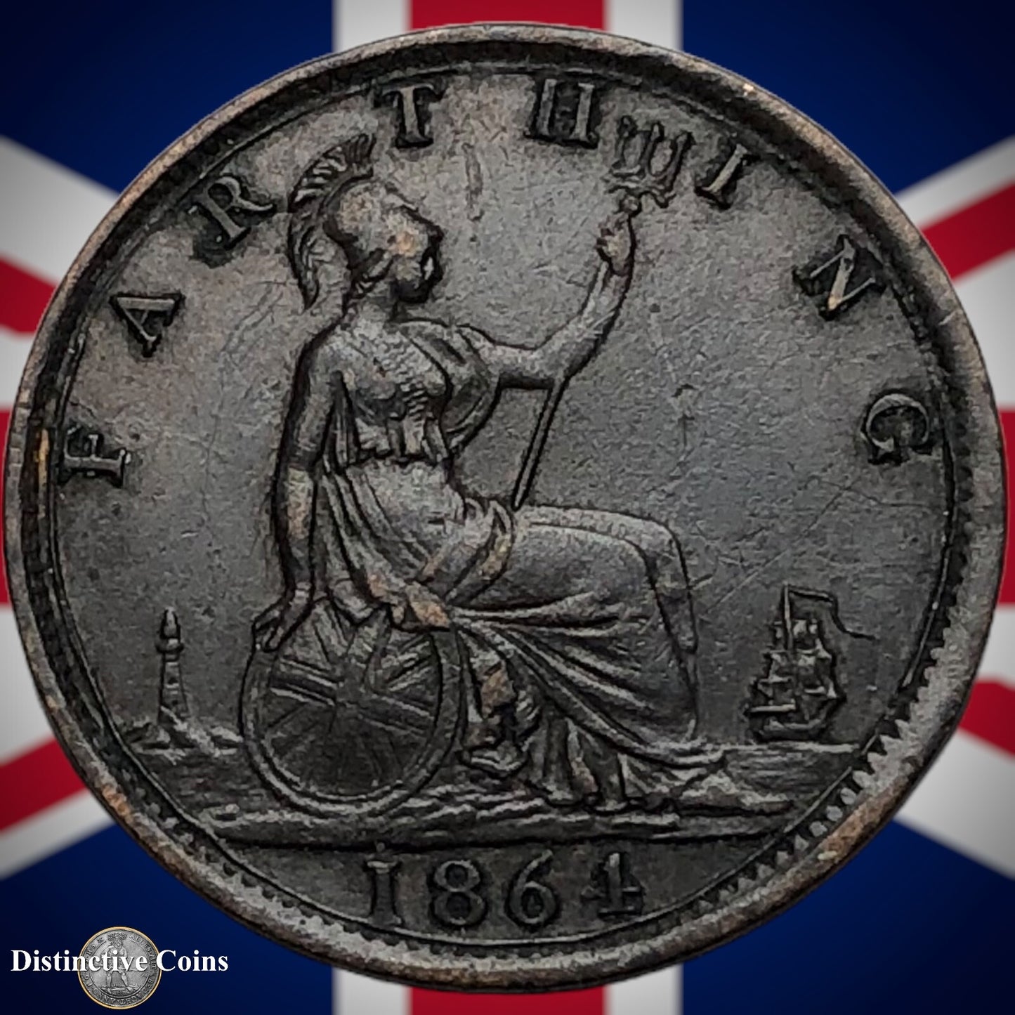 Great Britain 1864 Farthing 1/4d GB3509