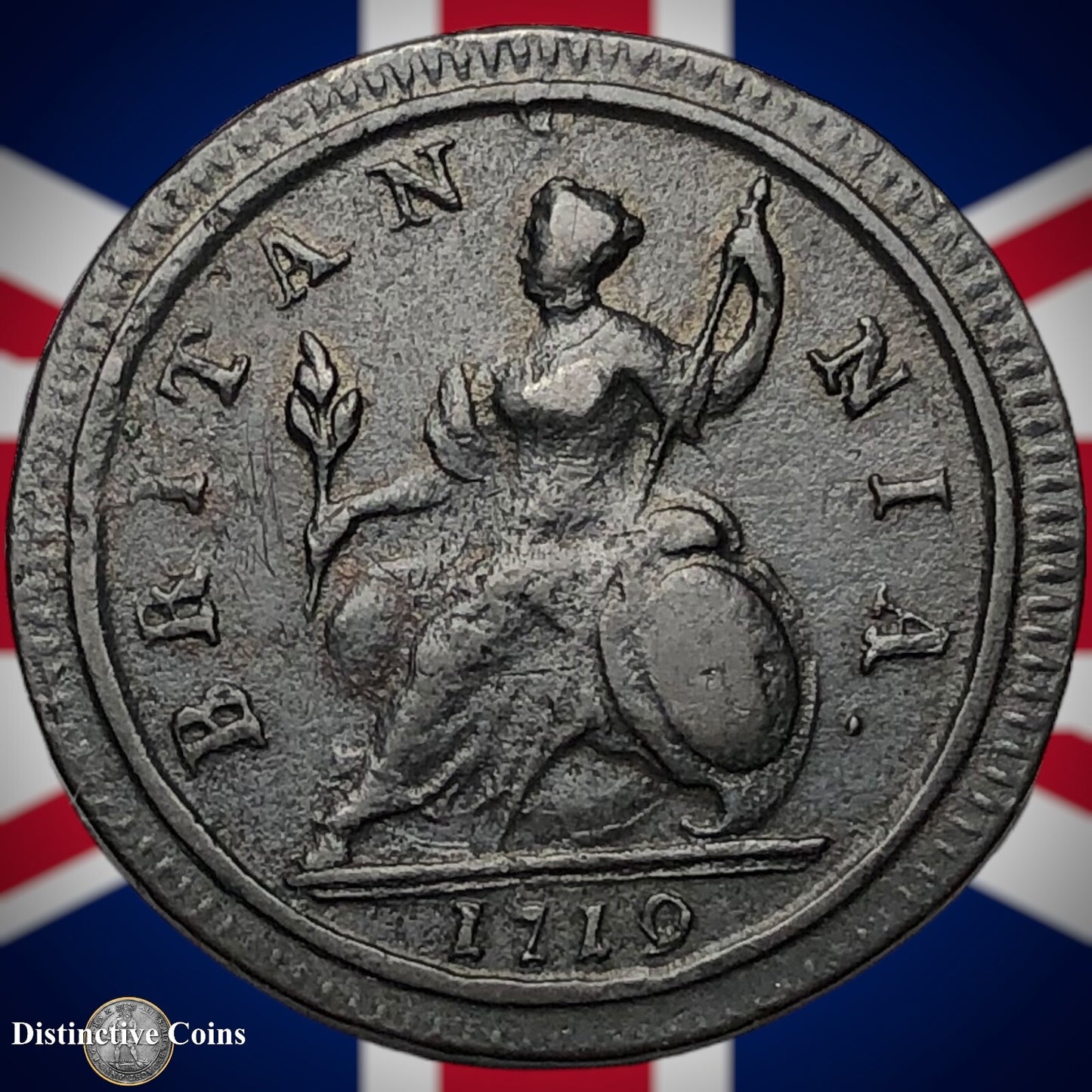 Great Britain 1719 Half Penny 1/2d GB5025