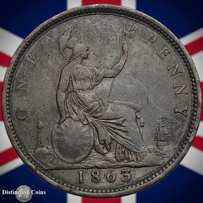 Great Britain 1863 Penny 1d GB6243