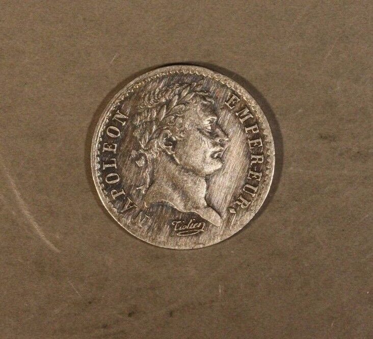 1810A France 1/2 Franc, Great Details, Old Cleaning