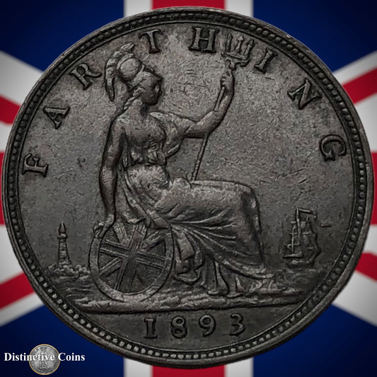 Great Britain 1893 Farthing 1/4d GB4344