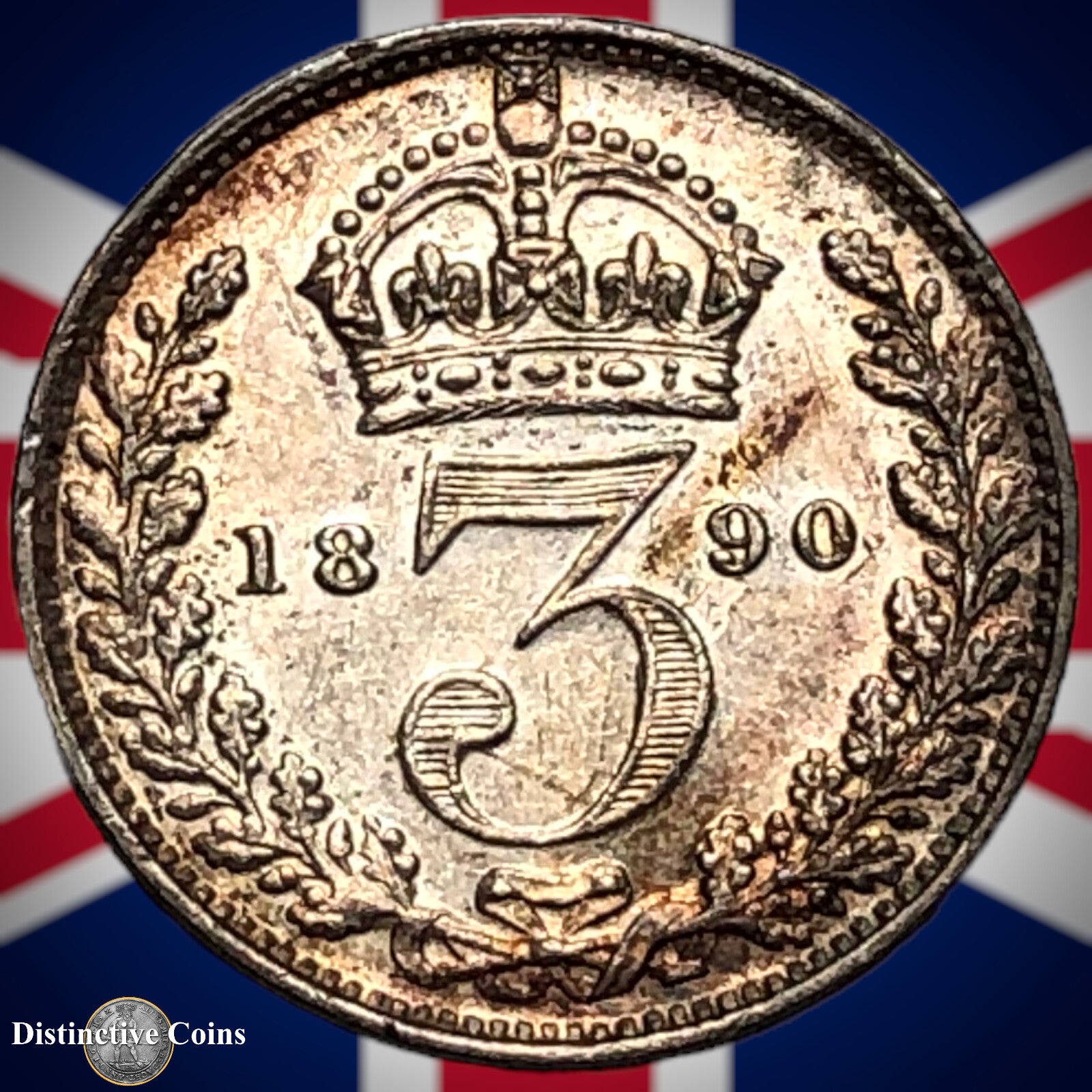 Great Britain 1890 Three Pence GB1989