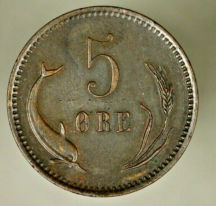 Denmark   5 Ore 1875   AU  A1262