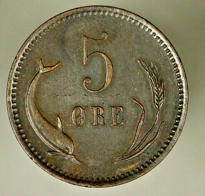 Denmark   5 Ore 1875   AU  A1262