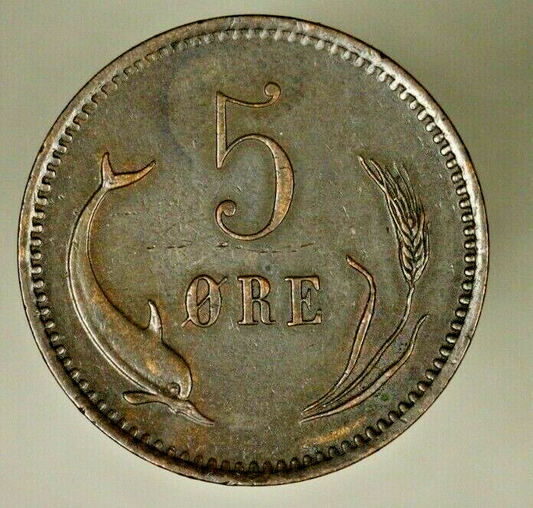 Denmark   5 Ore 1875   AU  A1262