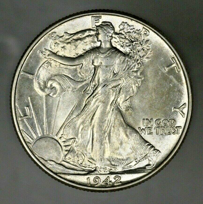 US 1942 P Walking Liberty Half Dollar  A3052