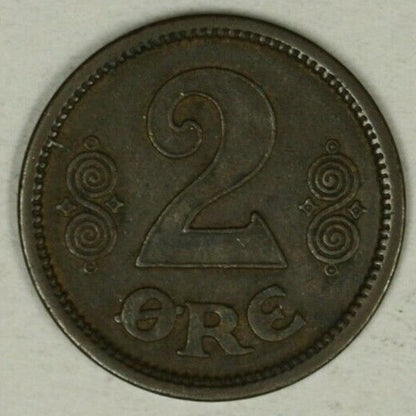 Denmark  2 Ore 1913   XF   A2411