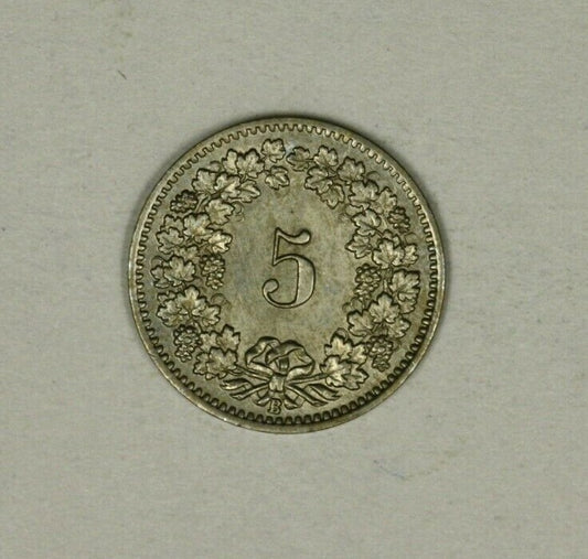 Switzerland  5 Rappen 1900  UNC  A1048
