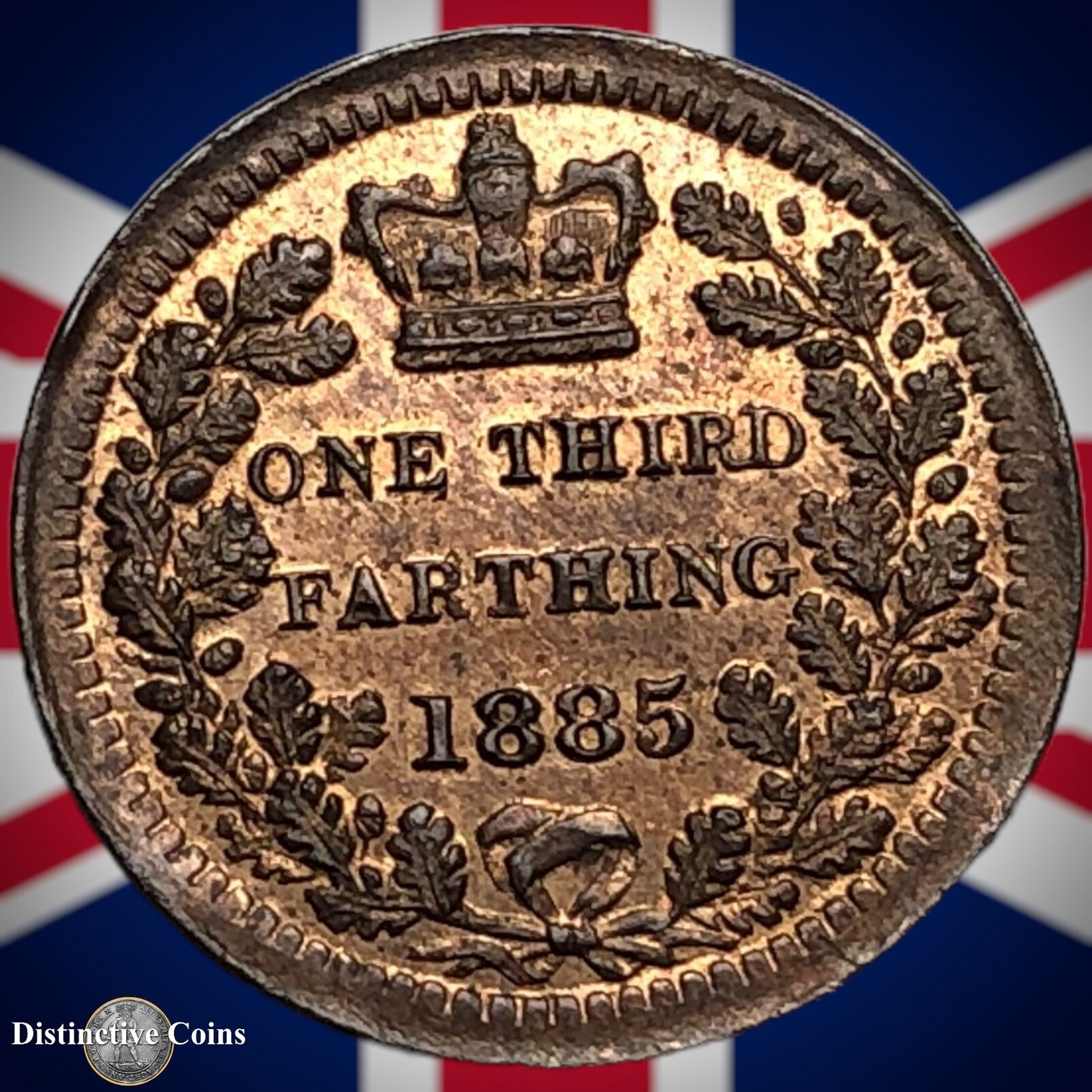 Great Britain 1885 Third Farthing 1/3 Penny GB3031