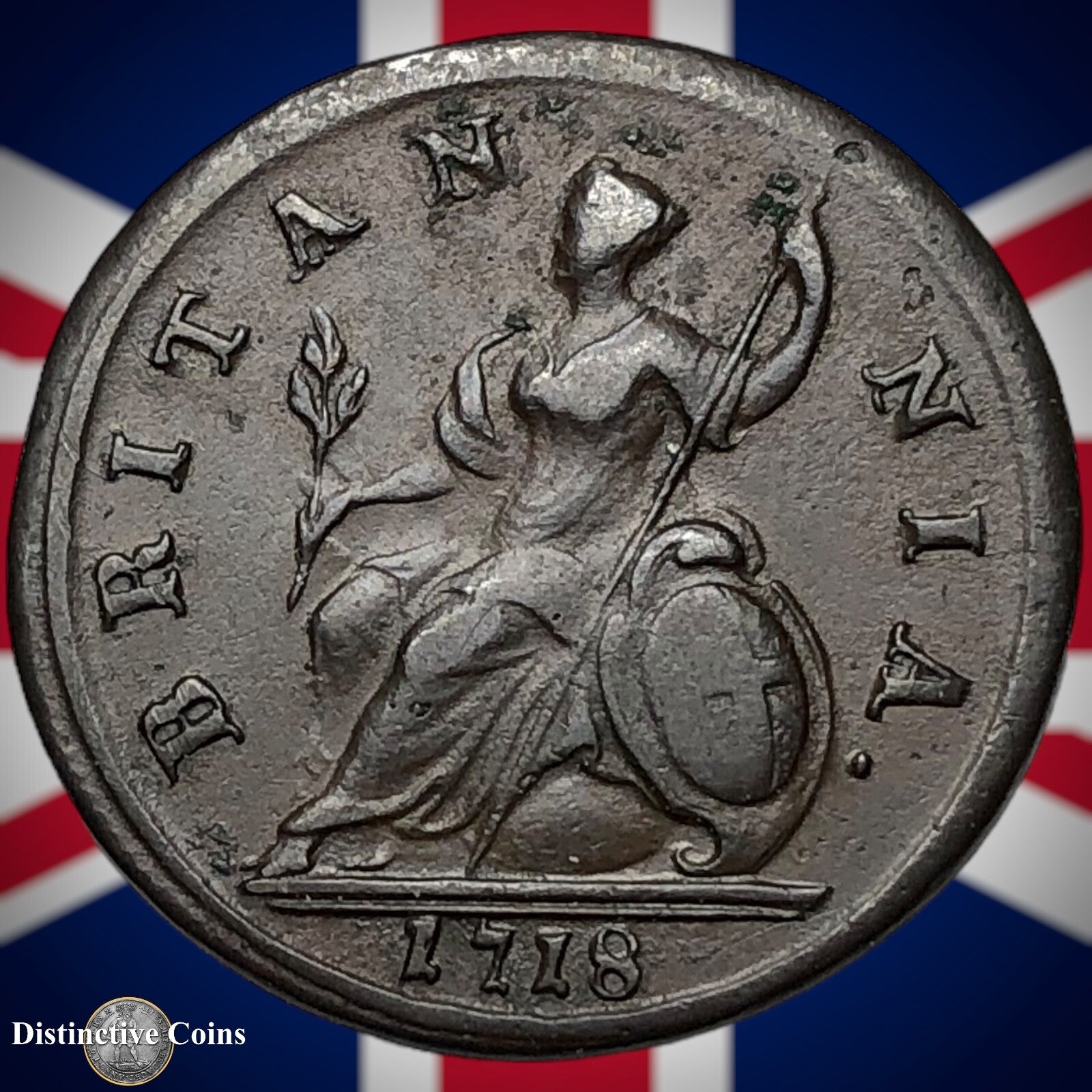 Great Britain 1718 Half Penny 1/2d GB5023