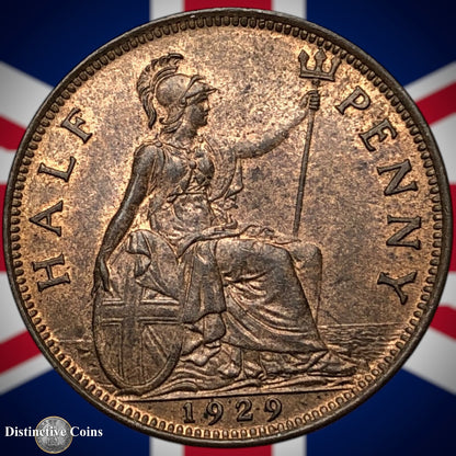 Great Britain 1929 Half Penny 1/2d GB5955