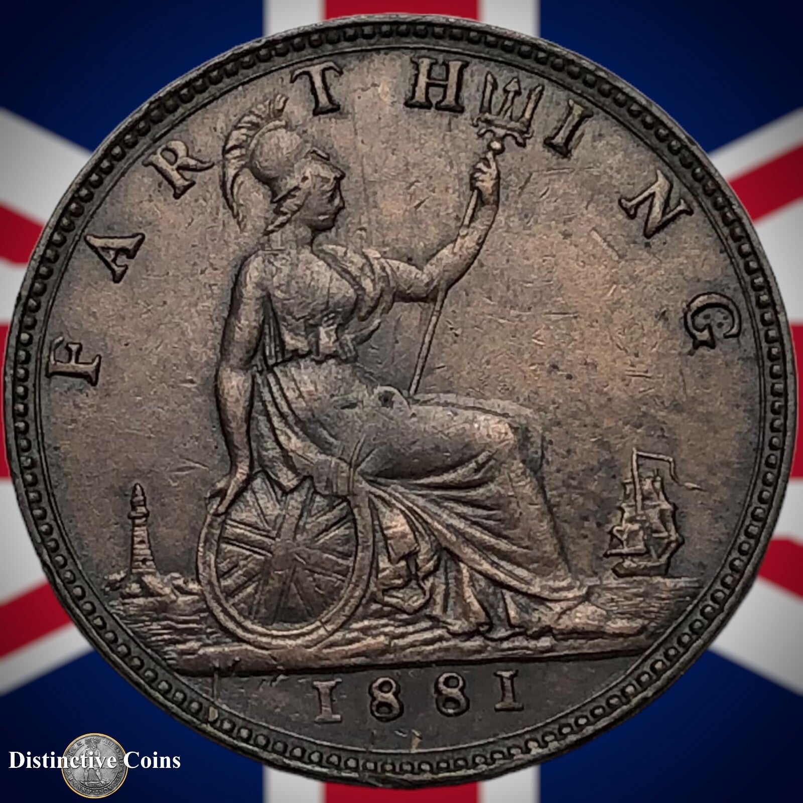 Great Britain 1881 Farthing 1/4d GB3870