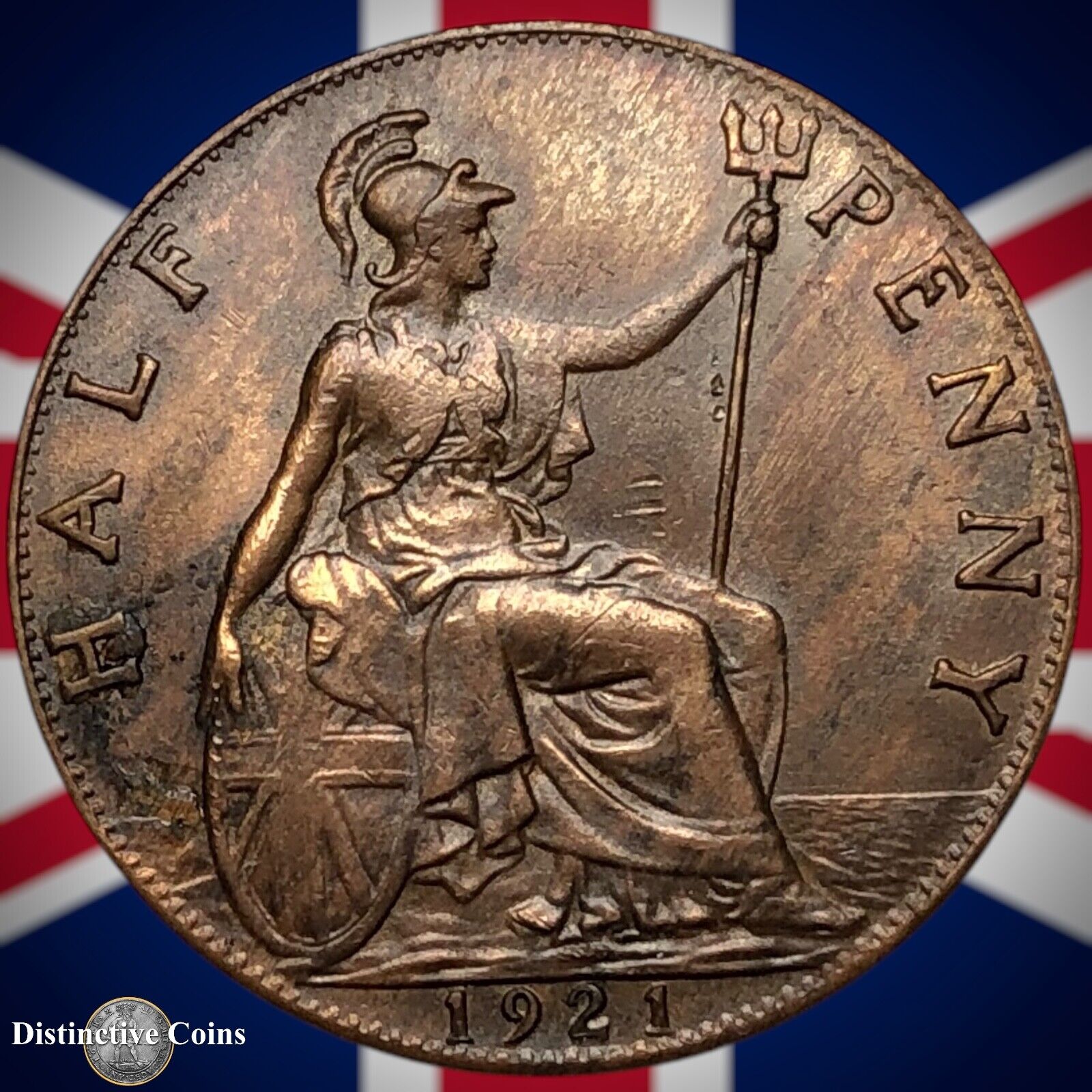 Great Britain 1921 Half Penny 1/2d GB5887