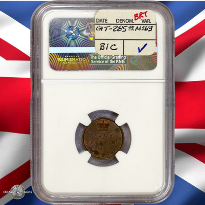 Great Britain 1847 1/2 Farthing NGC MS63BN - GBS020