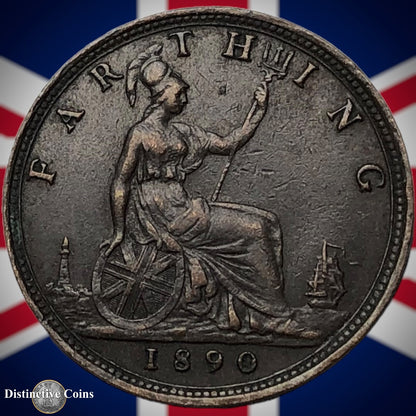 Great Britain 1890 Farthing 1/4d GB4280