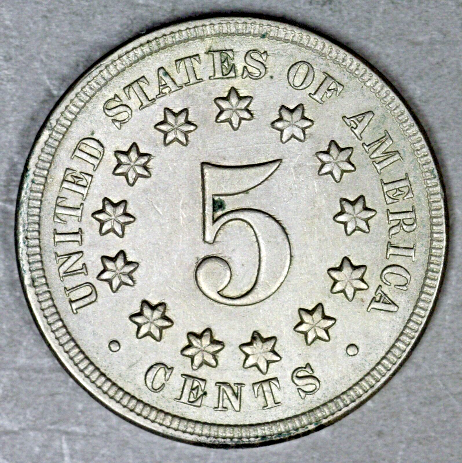 US 1868 Shield Nickel  A3320