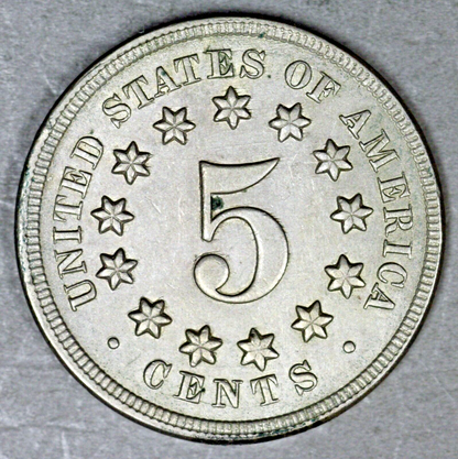 US 1868 Shield Nickel  A3320