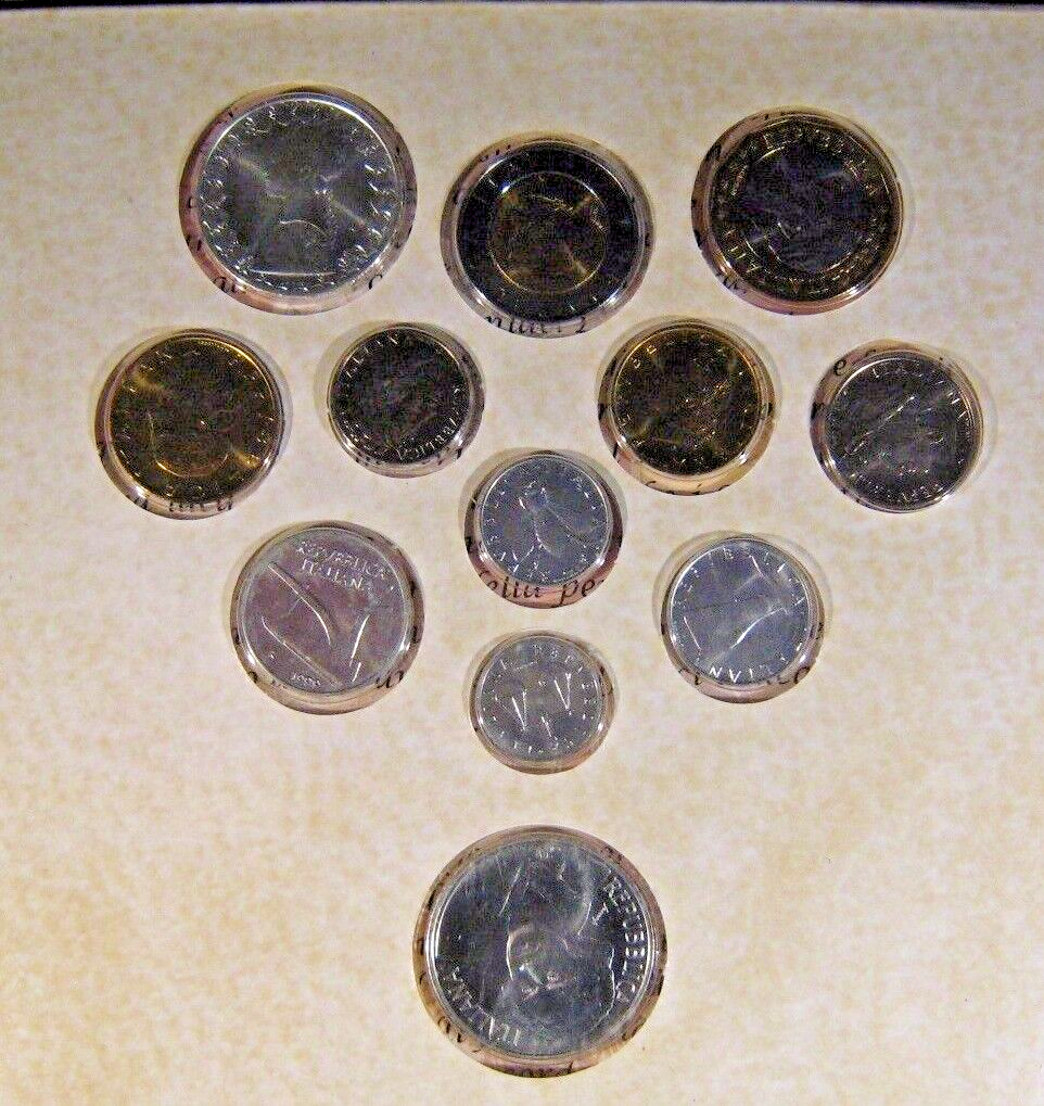 1999 Italy Mint Set 12 Coins Uncirculated Vic Alfieri  
