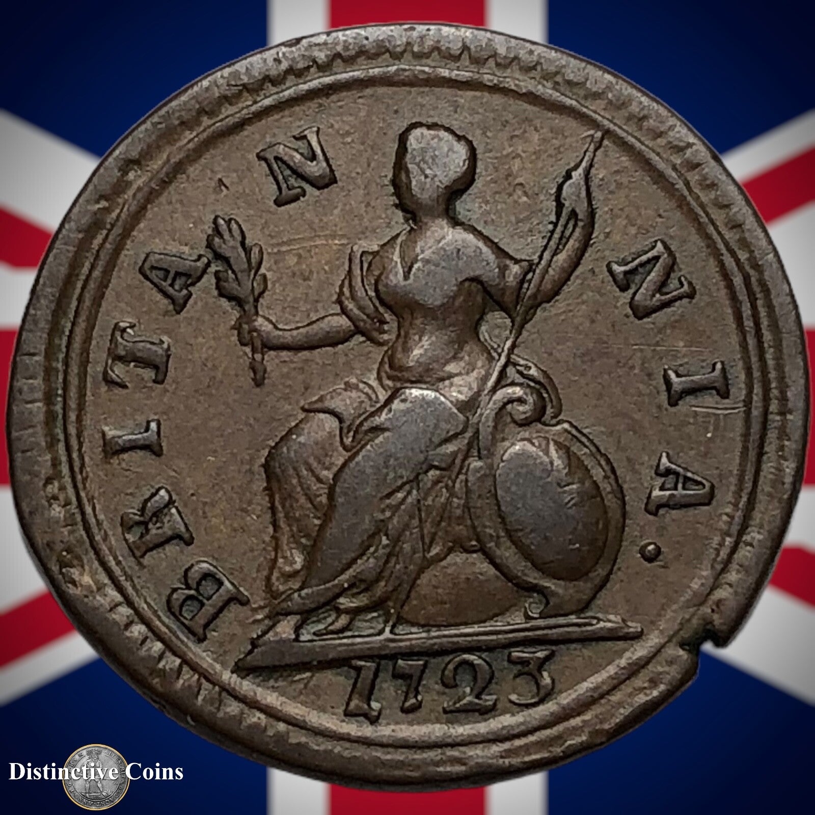 Great Britain 1723 Farthing 1/4d GB3160