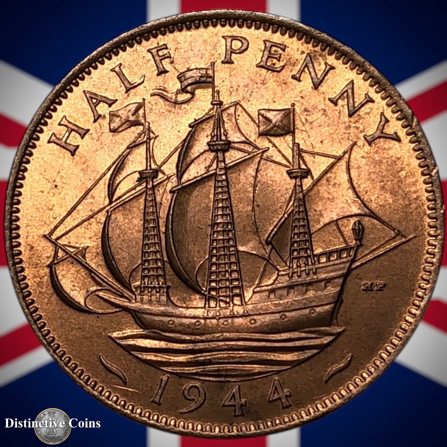 Great Britain 1944 Half Penny 1/2d GB6036