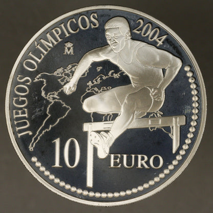 Spain 2004 10 Euros Hurdler Proof