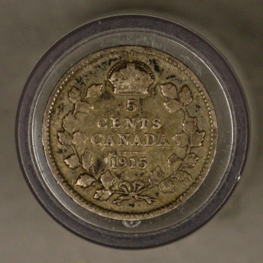 Canada 1915 5 Cents choice vg