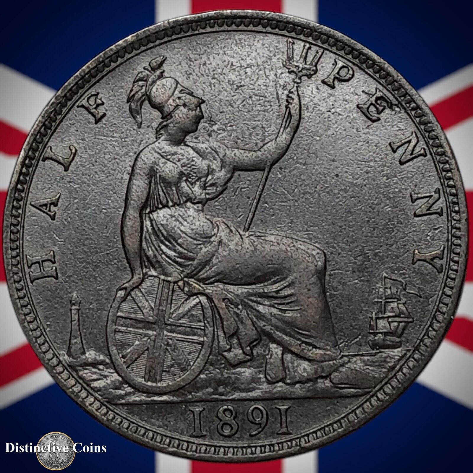 Great Britain 1891 Half Penny 1/2d GB5685