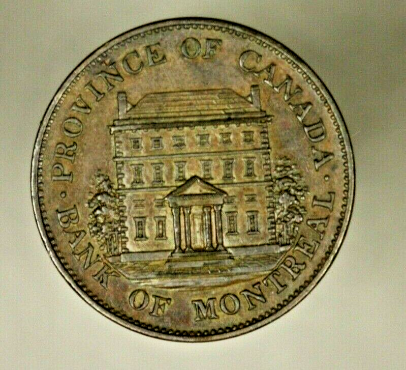 Canada Bank of Montreal 1/2 Penny Token  1844     NICE A1338
