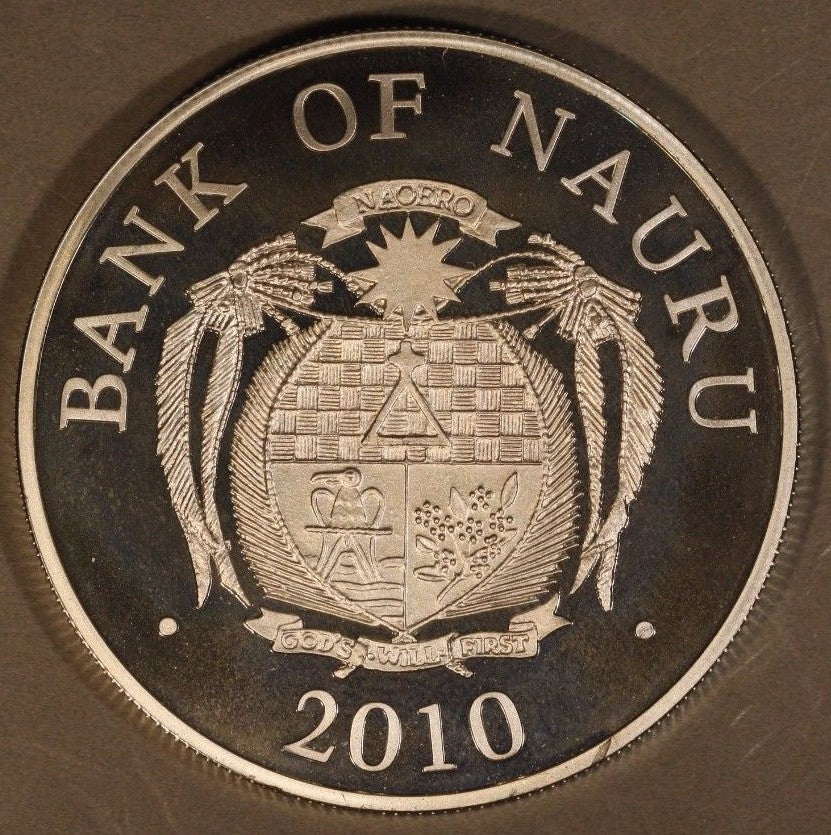 2010 Nauru, Bank of, $10 5th Annv. Pope JohnPaul II Death