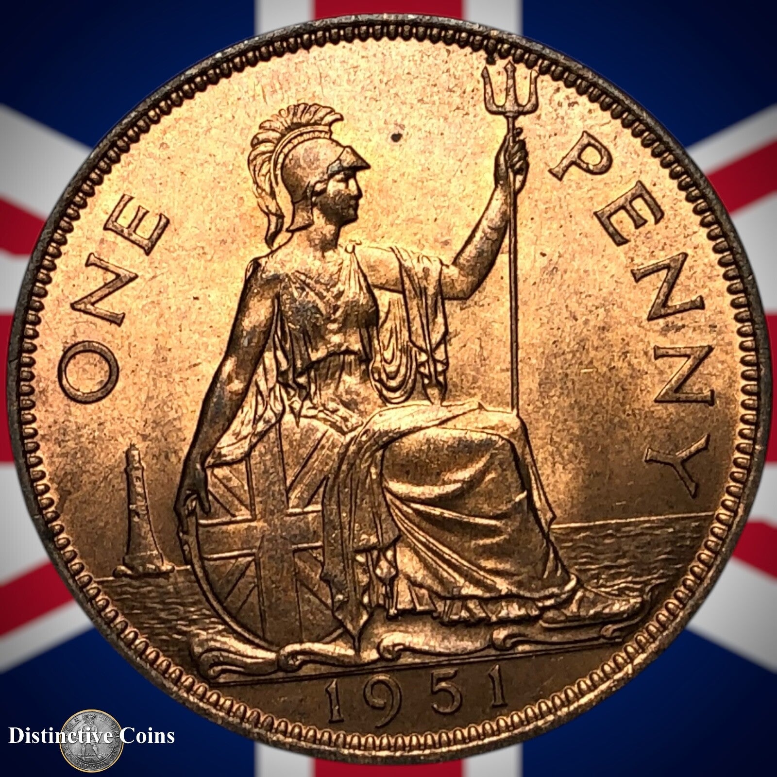 Great Britain 1951 Penny 1d GB7342