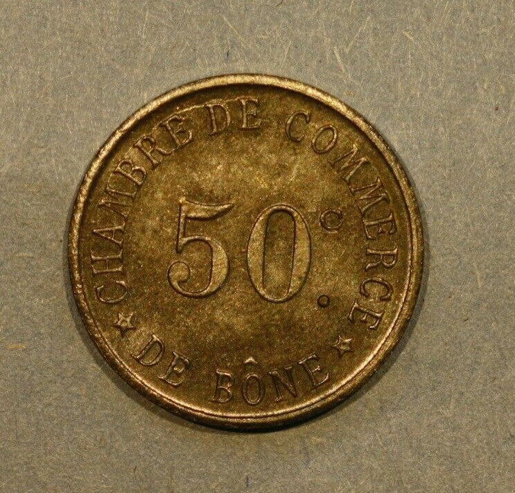 Algerian 1915 Bone 50 Centimes Unc A130