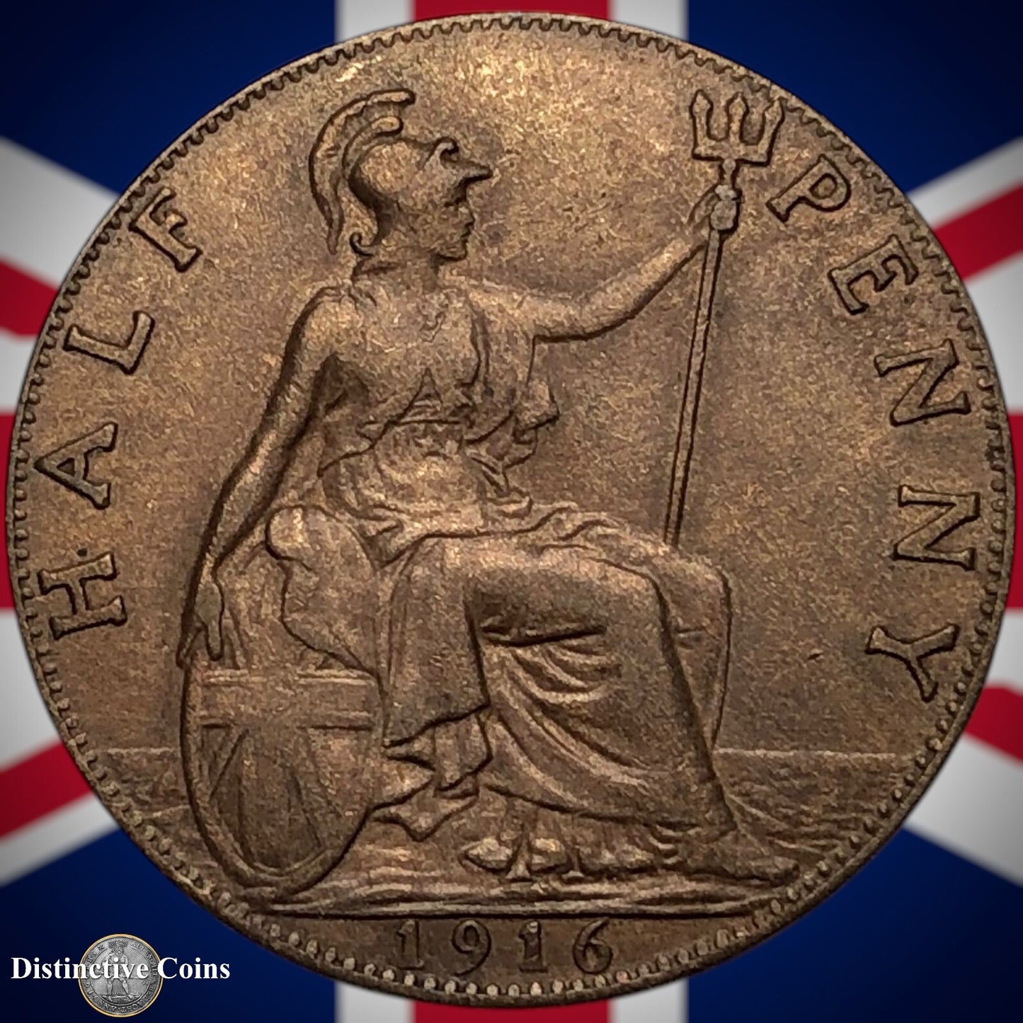 Great Britain 1916 Half Penny 1/2d GB5849