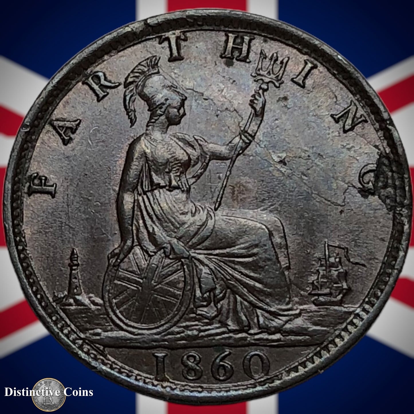Great Britain 1860 Farthing 1/4d GB3489