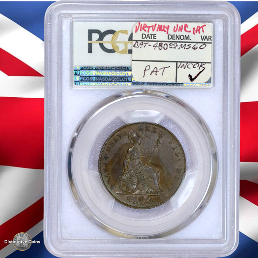 Great Britain 1827 1/2 Penny PCGS AU58 S-3824 - GBS060