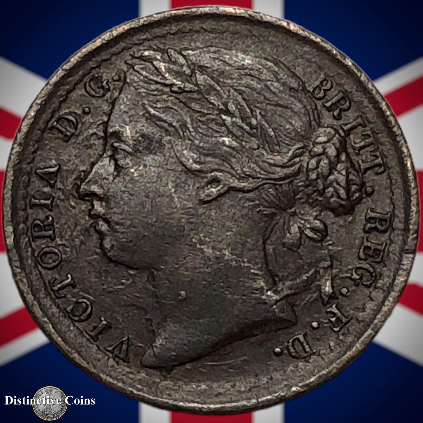 Great Britain 1866 Third Farthing 1/3 Penny GB3012